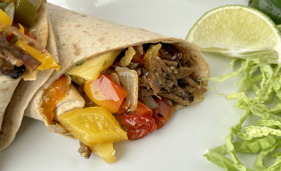 Pork Butt Leftovers: Sweet & Spicy Hawaiian Pork Wraps