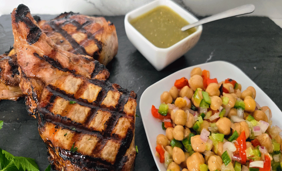 Grilled Pork Chops With Salsa Verde
