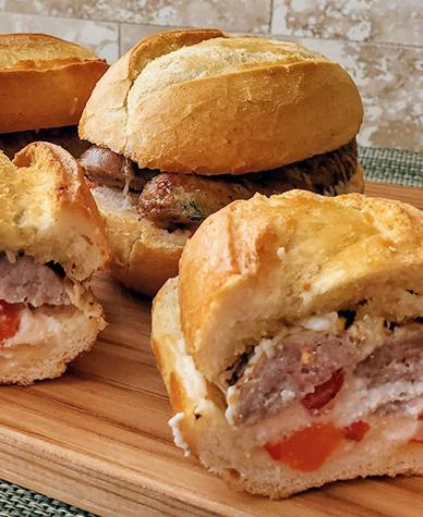 Saturday Rolls with Mozzarella and Broccoli Rabe Sausage