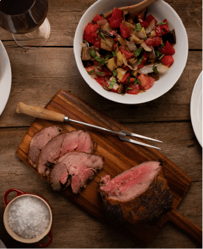 Roasted Leg of Lamb with Ratatouille 