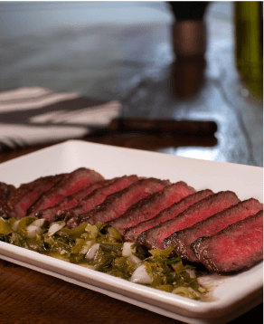 Wagyu Steak with Pickled Jalapeno & Green Tomato Chimichurri