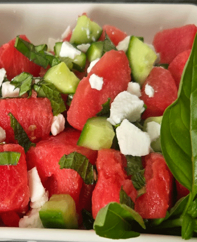 Watermelon Salad With Honey Lime Dressing